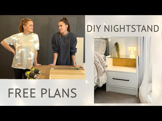 DIY Nightstand With a Glass Top