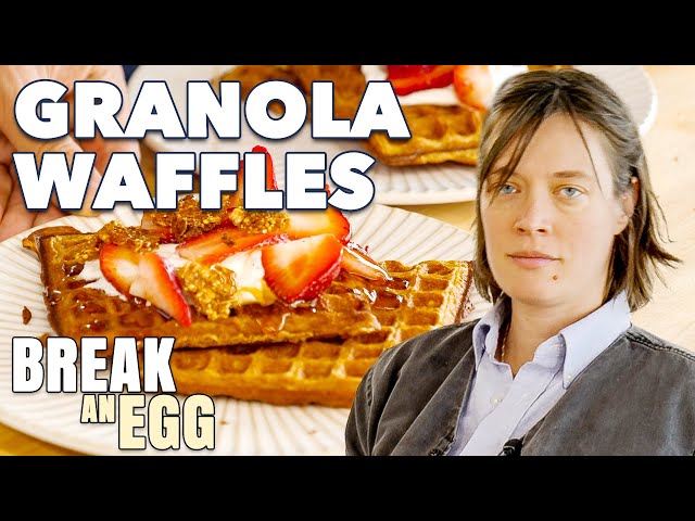 Granola Waffles With Maple-Granola Brittle & Yogurt | Break an Egg | Food52