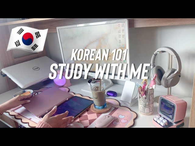 Study With Me  🇰🇷  Learning Korean 101 | Hangul For Beginners | Galaxy Tab S7 - Samsung Notes