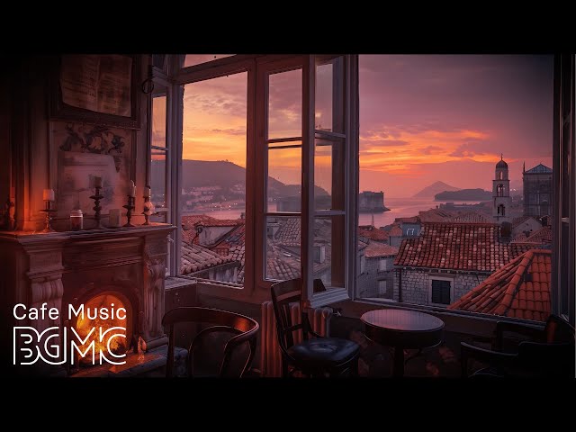 Crackling Fireplace & Smooth Jazz Music Ambience 🔥 4K Cozy Evening Jazz Ambience