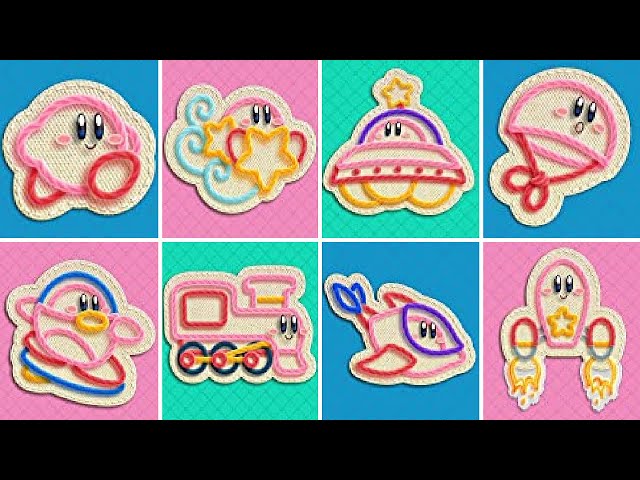 Kirby's Epic Yarn - All Power-Up Transformations