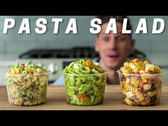 PASTA SALAD 3 WAYS (Literally The Best Pasta Salads I've Ever Had)