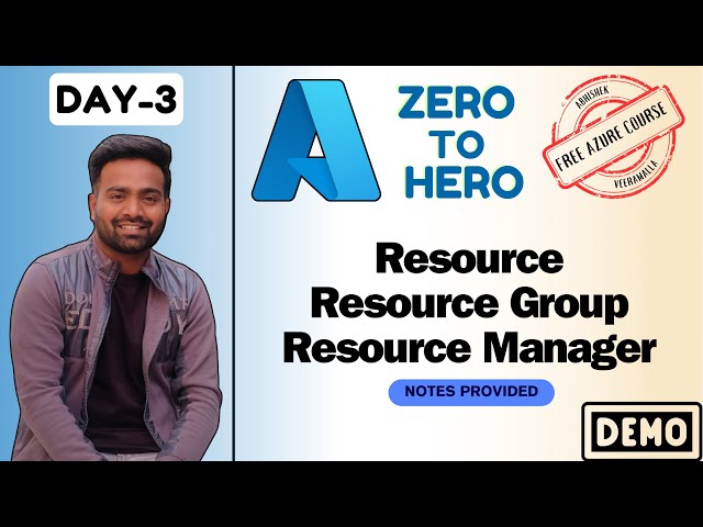 Day-3 | Resource, Resource Groups and Azure Resource Manager | Demo and Usecases #freeazurecourse