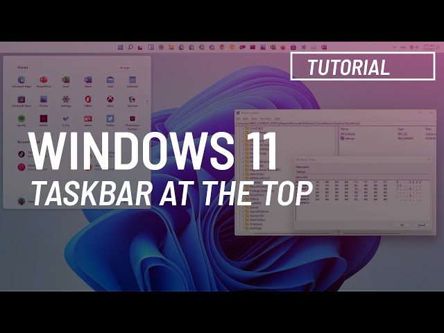 Windows 11: Move Taskbar to TOP of screen