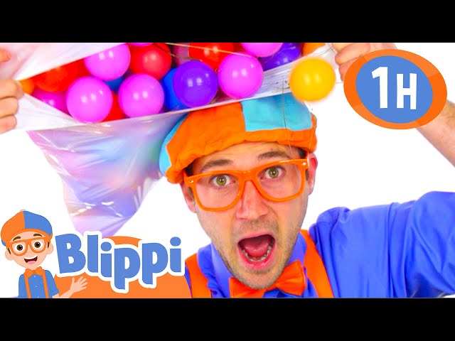 Blippi Learns Colors with Colorballs and Machines! | 1 HOUR OF BLIPPI TOYS!