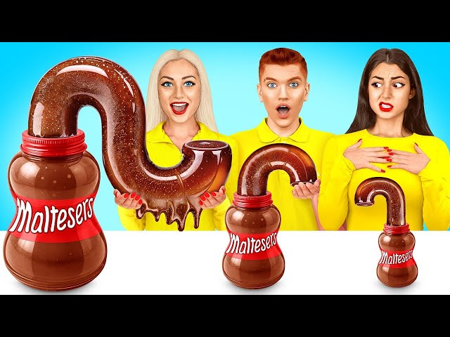 Small Vs Medium Vs Big Chocolate Food Challenge | Eating Only Giant VS Tiny Sweets by RATATA POWER