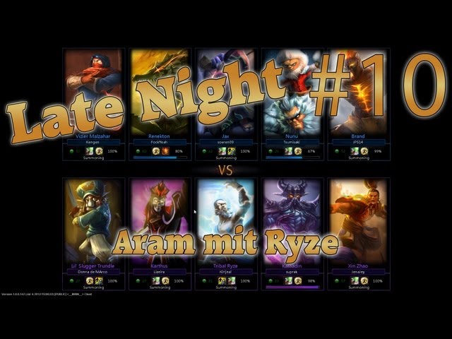 League of Legends Late Night - Community zocken - Aram mit Ryze