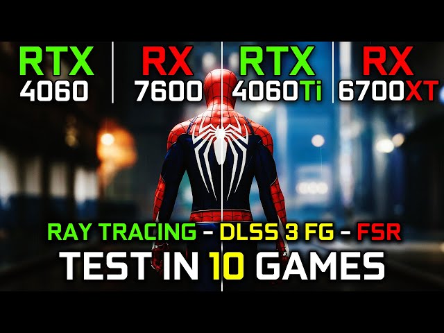 RTX 4060 vs RX 7600 vs RTX 4060 Ti vs RX 6700 XT | RTX - DLSS 3 FG - FSR | Which One is Better? 2023