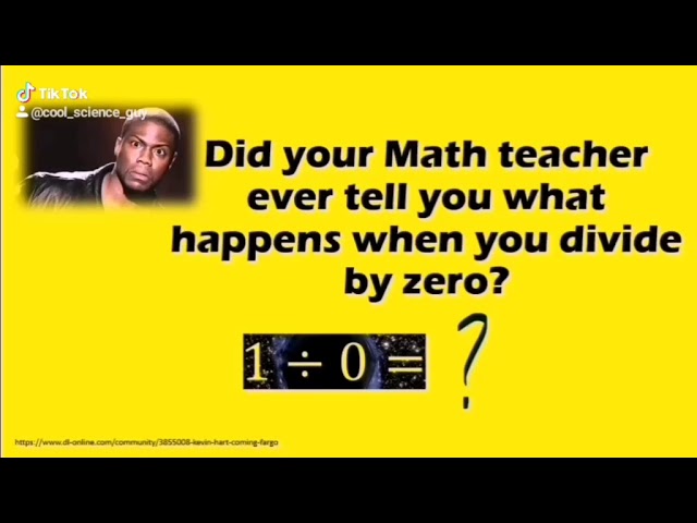 Dividing by zero: what your teacher should have shown you.