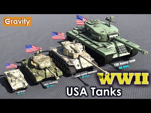 WW2 United States Tanks Size Comparison