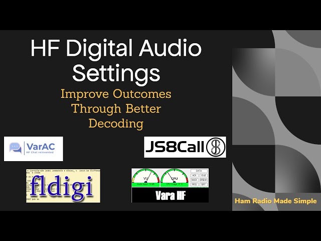 Digital HF Audio Setting "Best Practice"