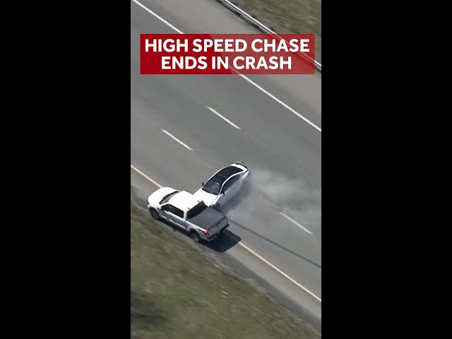 HIGH SPEED CHASE ENDS IN CRASH