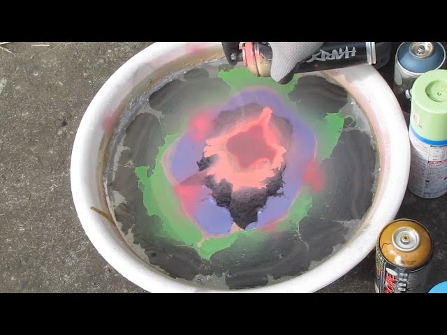 Spray paint hydrodipping for beginners.4..