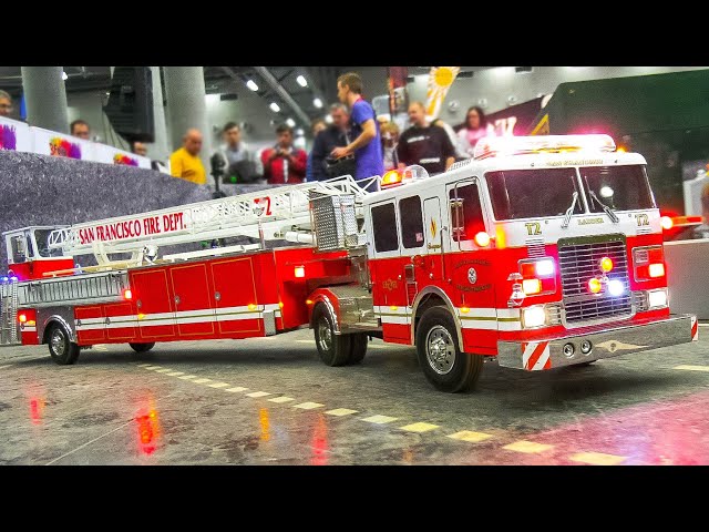 MEGA RC FIRE TRUCK COLLECTION!! RC MODEL FIRE TRUCKS, RC FIRE RESCUE OPERATIONS, RC POLICE CARS