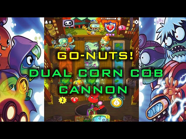 Go Nuts, dual Corn Cob Cannon blow Imp away PVZ Heroes