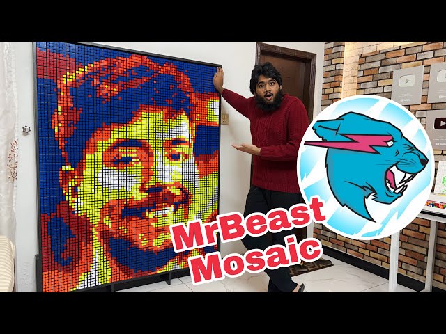 World’s Biggest MOSAIC Art of ​⁠MrBeast 🤯