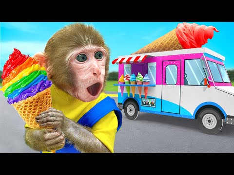 KiKi Monkey eats Watermelon Ice Cream Best Series