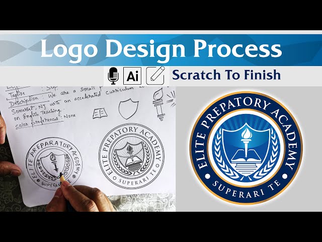 Illustrator Tutorial : How to draw Logo design sketch and recreate it digitally