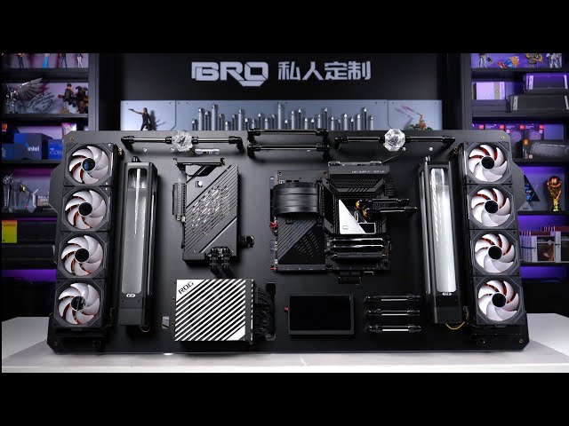 「BRO」4K PC Build Water Cooling Wall Ditched The Chassis.Do You Want This Wall?#pcbuild #watercooling