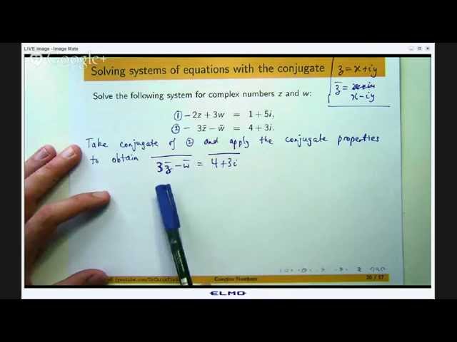 Complex conjugate and linear systems