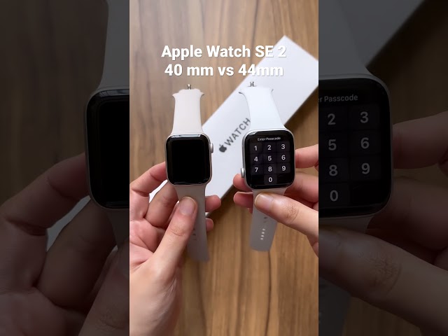 Apple Watch SE2 40mm vs 44mm Size Comparison. Full Video On My Channel #AppleWatch40 #AppleWatch44