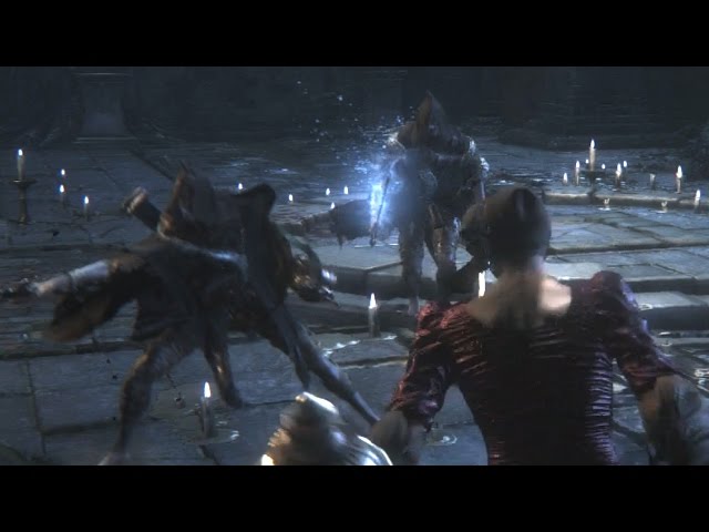 Bloodborne: Forgotten Madman and Madman's Escort Boss Fight (1080p)