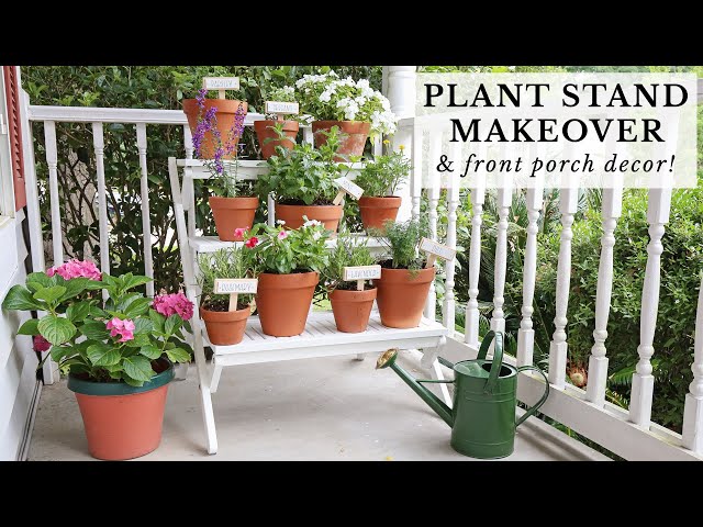 Plant Stand Makeover & Front Porch Decor!