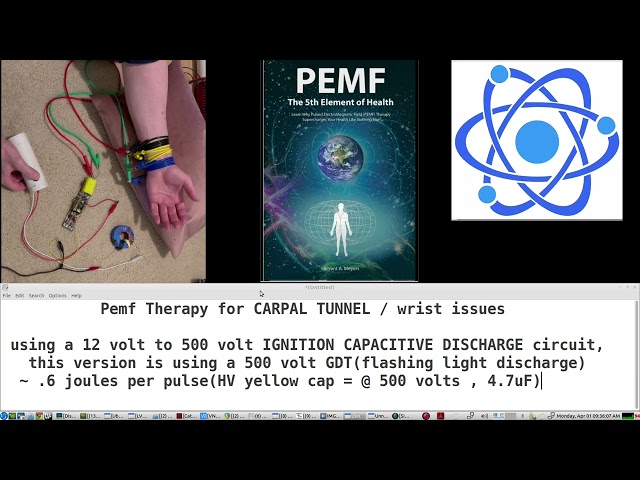 diy PEMF Therapy device using a modified Ignition Capacitive Discharge Circuit - LiVE demo for WRiST