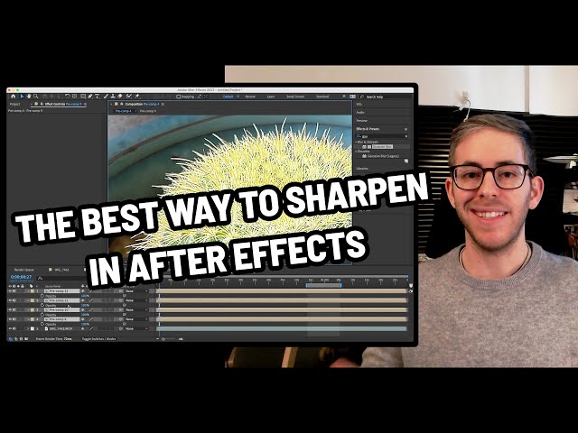 After Effects Tutorial Sharpen with a BLUR?! Best way to SHARPEN your Footage!