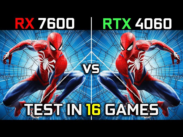 RX 7600 vs RTX 4060 | Test in 16 Games at 1080p | Performance Battle! 🔥 | 2023