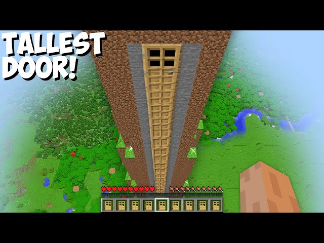 What if you OPEN most TALLEST DOOR in Minecraft ? BIGGEST DOOR !