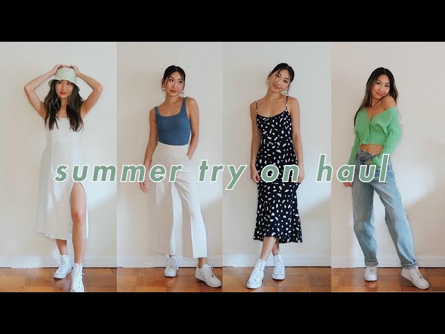 SUMMER TRY ON HAUL 🍋 cute tops, midi dresses & more! | aritzia, urban outfitters, yesstyle