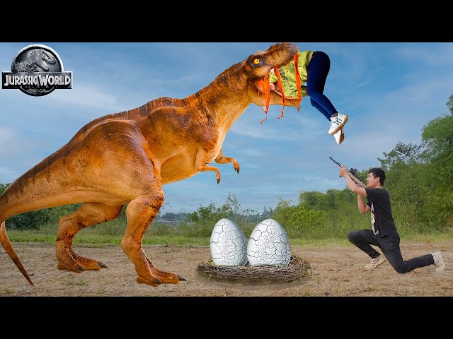 Most Dramatic T-rex Dinosaur Hunting in Forest | Jurassic World Dominion In Real Life | Ms.Sandy