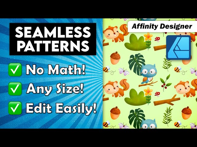 Design Seamless Patterns Like a Pro : Easy Step-by-Step Tutorial for Affinity Designer