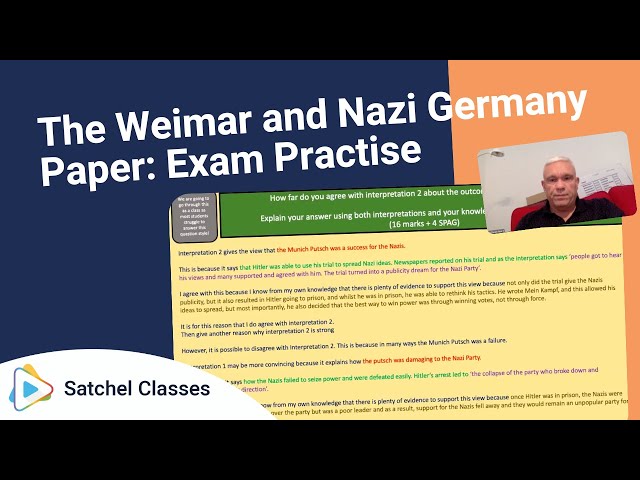 The Weimar and Nazi Germany Paper  Exam Practise | History | Satchel Classes