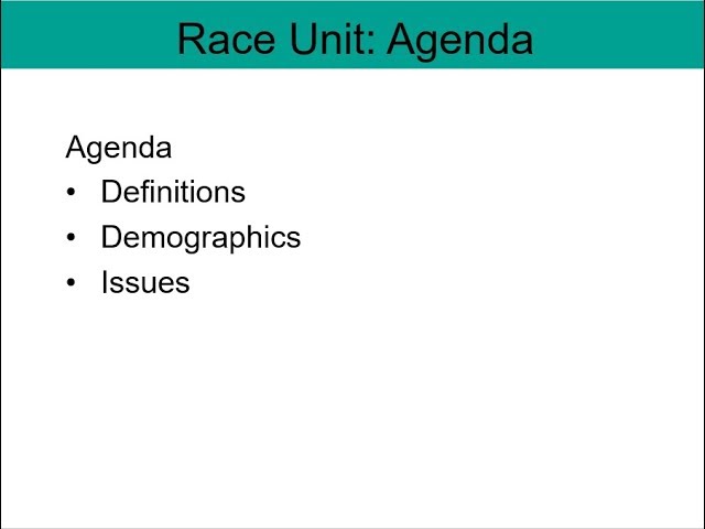 Soc 101 Lecture 9.1: Race and Ethnicity