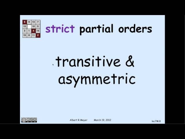 2.7.1 Partial Orders: Video