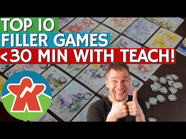 Top 10 Filler Board Games (Less Than 30 Minutes)