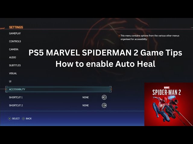 PS5 MARVEL SPIDERMAN 2 Game Tips   How to enable Auto Heal