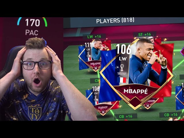 Max Rated Mbappé has 170 Pace! Full France Squad Builder on FIFA Mobile 22 and World Cup Exchanges!