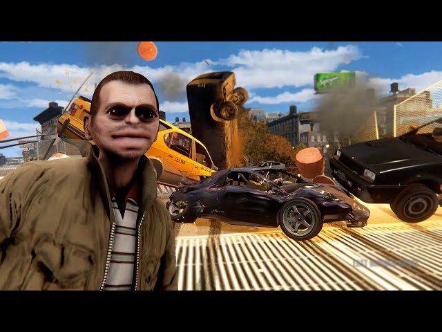 In traffic at a speed of 9999999, The world is full of uncertainty！ - GTA4