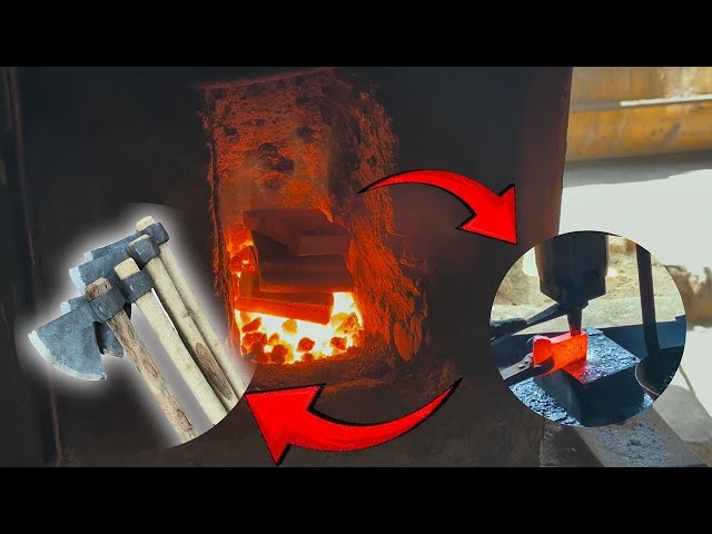 Axe Making | Forging a Damascus Bearded Axe | Fascinating Process of Forging Axe by Skill Blacksmith