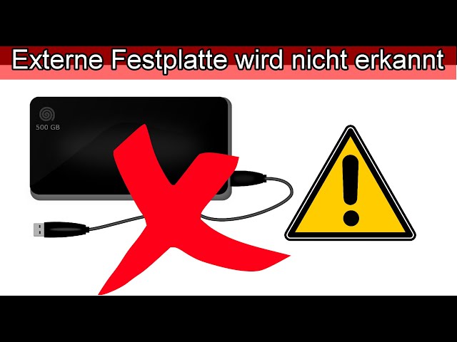 Externe Festplatte wird nicht erkannt - Externe Festplatte kein Zugriff unter Windows am PC / Laptop