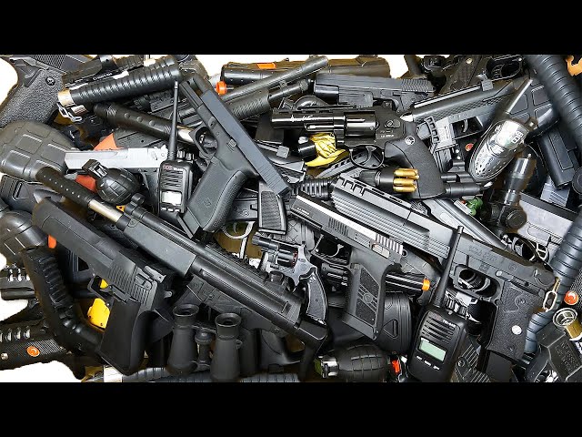 Airsoft And Air Guns - CZ 75 P-07 Duty, Dan Wesson 4, Tactical Series Glock 17 And Box Of Toy Guns