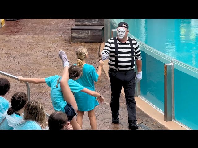 HILARIOUS Tom The SeaWorld Mime (ARRIVE EARLY)