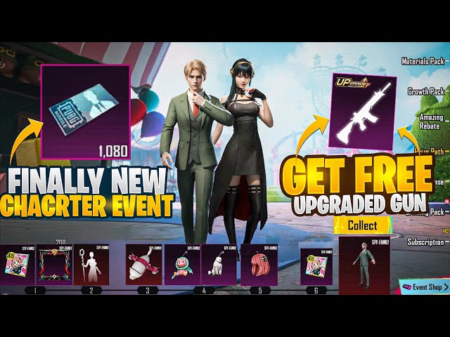 Finally New Characters Event | Male And Female Character | Get Almost Free Upgraded Weapon | Pubgm