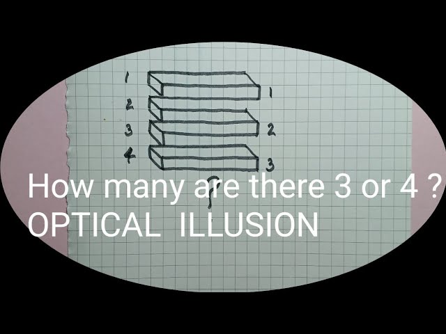 Optical Illusion/3 or 4 ?/How To Draw Optical Illusion 3 or 4 / Trick Art @VandanaVibrantArt