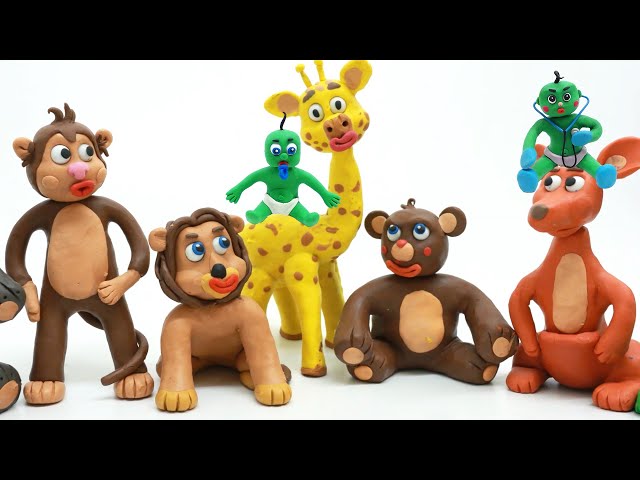 Learn with Green Baby and the Play Doh Animals | Green Baby Wonderland - educational videos