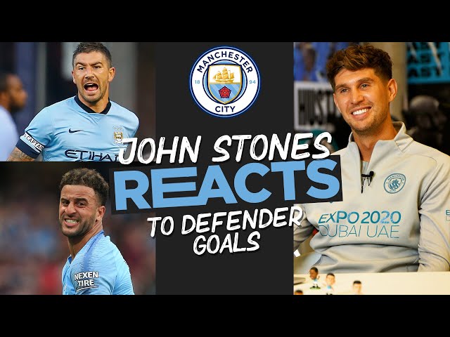 JOHN STONES REACTS TO DEFENDER GOALS! | What did he think of Kompany's smash? His own strikes?