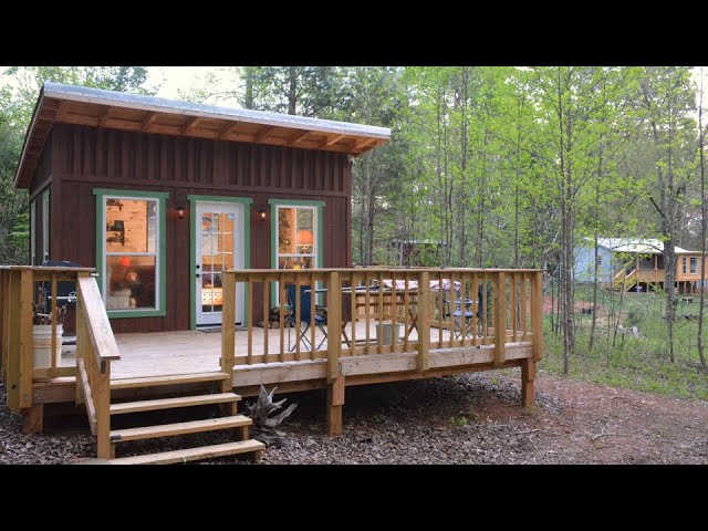 I Build a GUEST CABIN in OUR Woods - Start to Finish